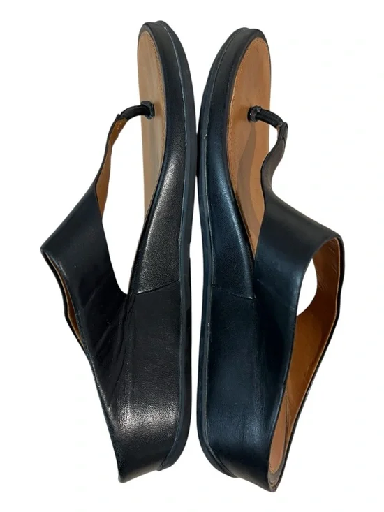 FitFlop Banda II women's leather thong sandals Size 6 Black Summer Vacation - Picture 3 of 6